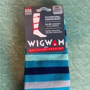 Wigwam Blue Striped Compression Socks